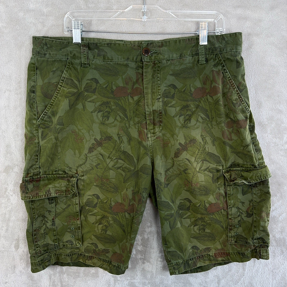 Springfield Camo Cargo Shorts Men's Size 36 Green Baggy Fit Skater Grungecore